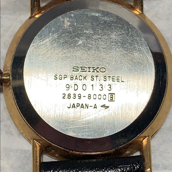 Seiko vintage gold plated st. Steel date watch main image 8